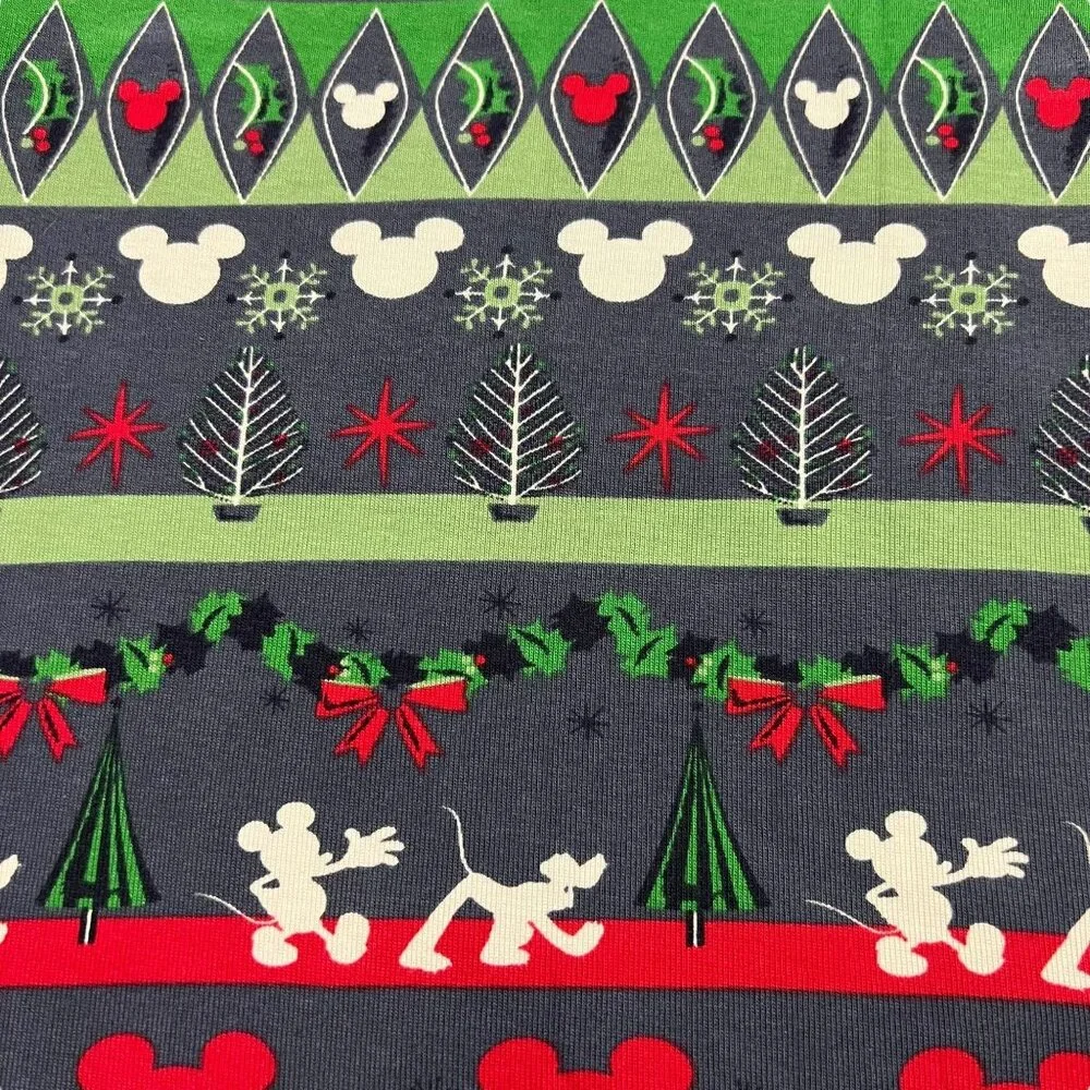 Hanna Andersson + Disney Sz 130 (8Y) Mickey Mouse Fair Isle Christmas Pajamas